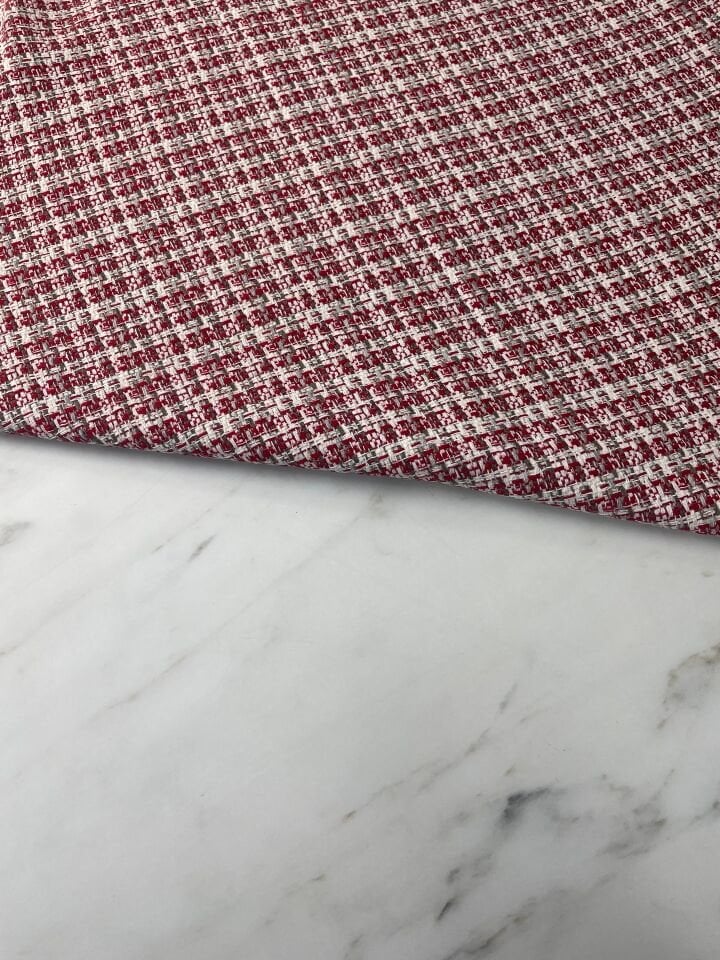 Kırmızı Şanel Elbiselik Kumaş