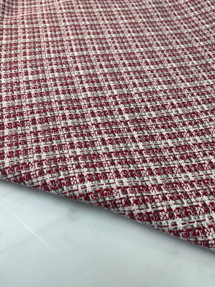 Kırmızı Şanel Elbiselik Kumaş