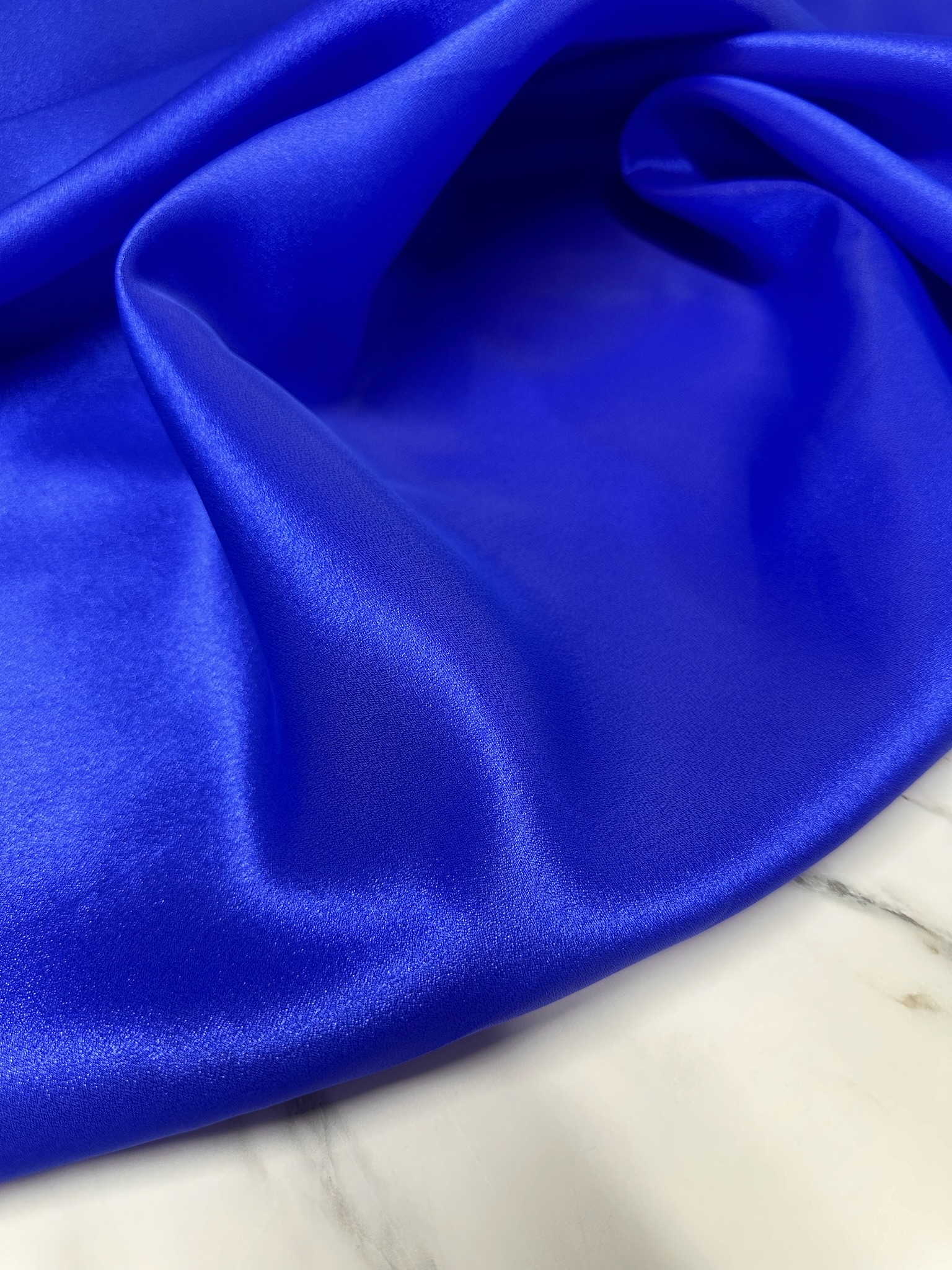 Saks Mavi Saten Organize Elbise Etek Gömlek