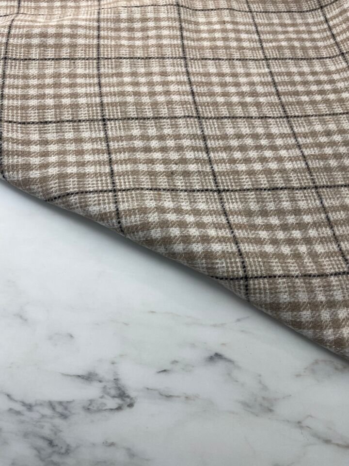 Bej Şanel Elbiselik Kumaş