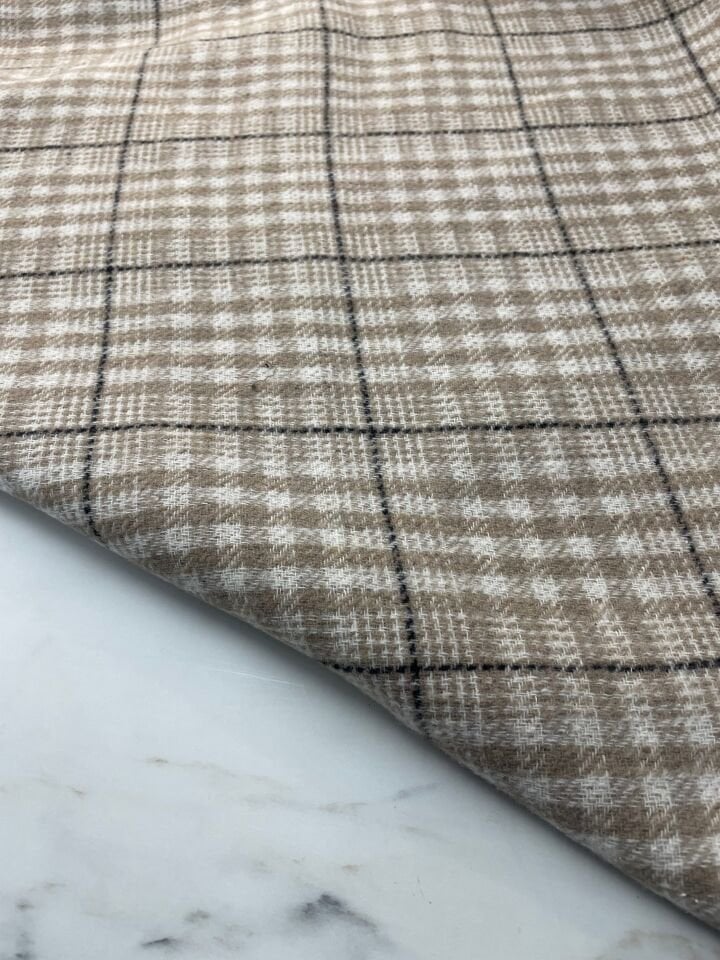 Bej Şanel Elbiselik Kumaş