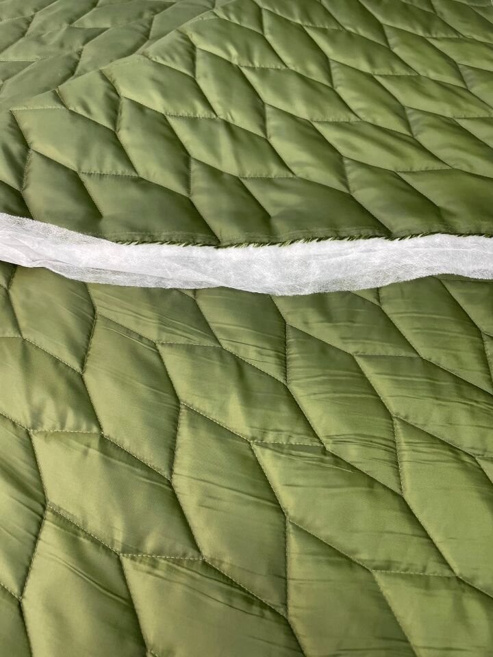 Çift Taraflı Haki Yeşil Mont Yeleklik Kapıtone Kumaş