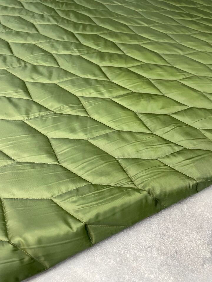 Çift Taraflı Haki Yeşil Mont Yeleklik Kapıtone Kumaş