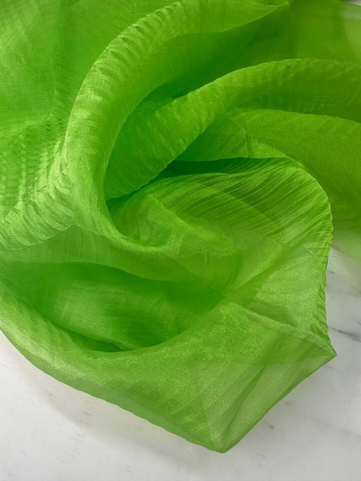 Yeşil Kıraç Prganize Elbise Abıye Kıyafet