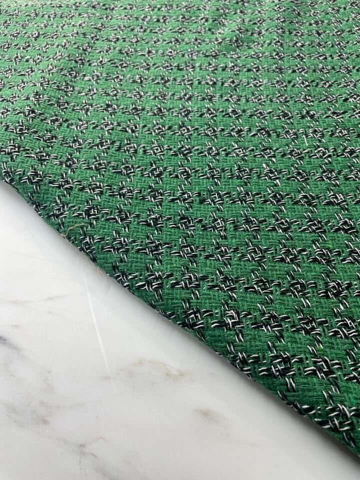 Yeşil Şanel Elbiselik Kumaş
