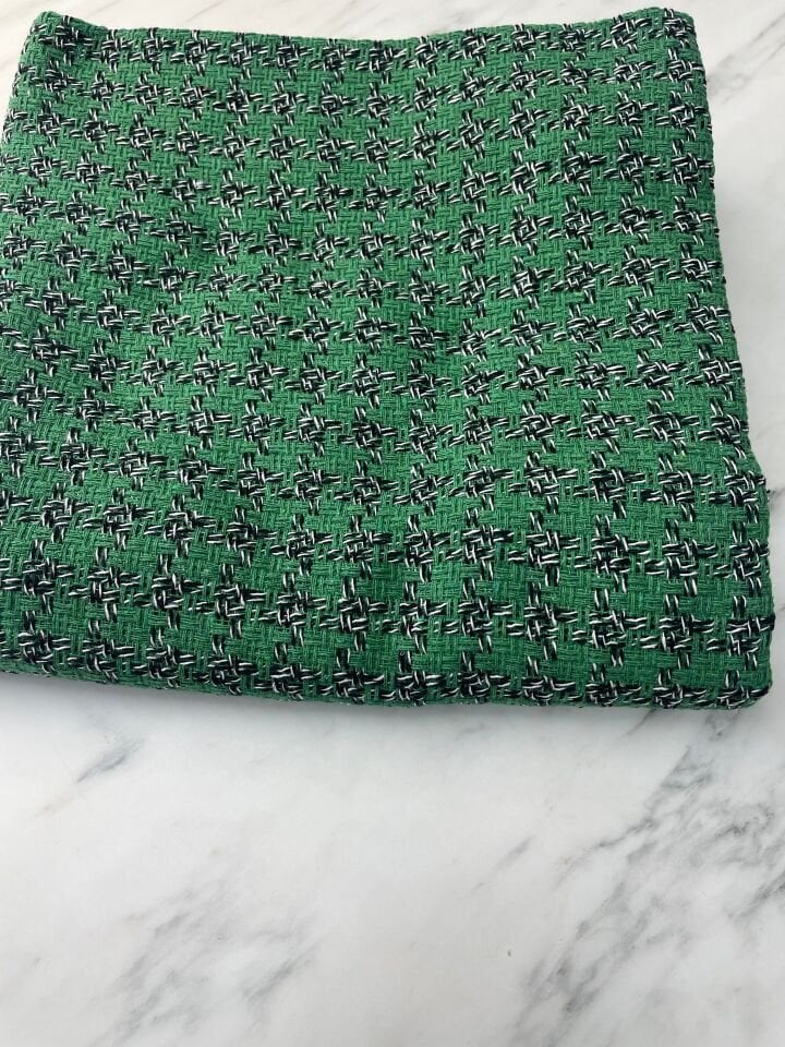 Yeşil Şanel Elbiselik Kumaş
