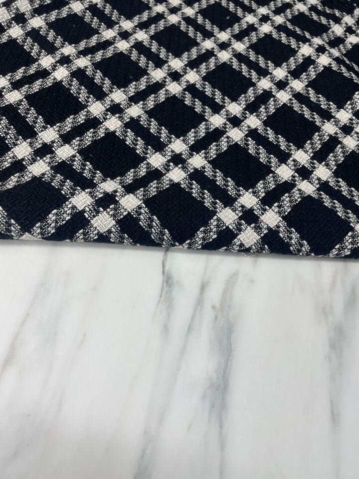 Siyah Şanel Elbiselik Kumaş