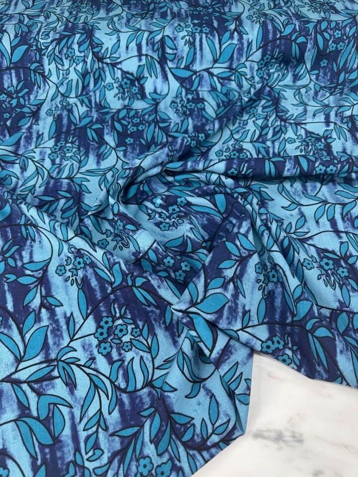 Desenli İpek Viskon Elbise Şalvar Etek Gömlek