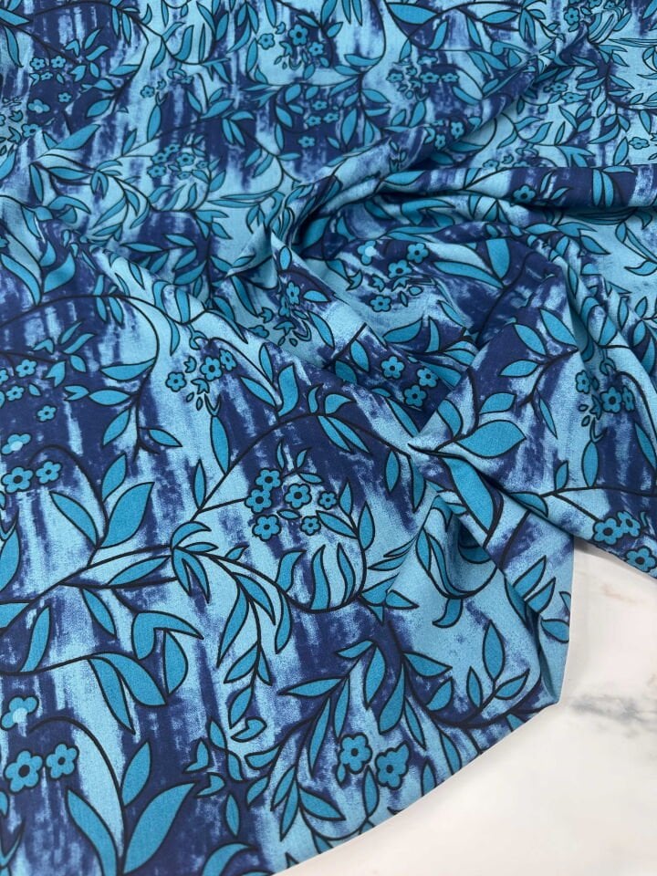 Desenli İpek Viskon Elbise Şalvar Etek Gömlek