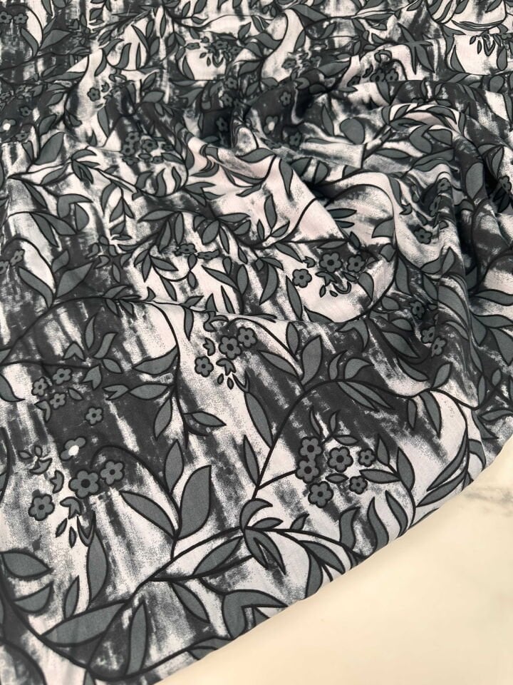 Desenli İpek Viskon Elbise Etek Gömlek Şalvar