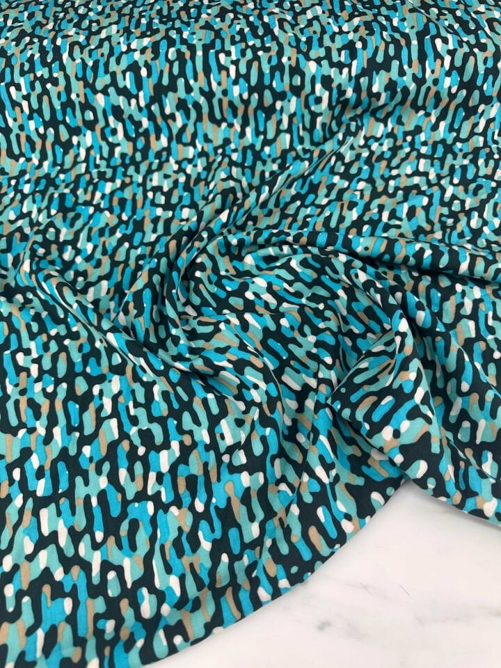 Desenli İpek Viskon Elbise etek Gömlek Şalvar