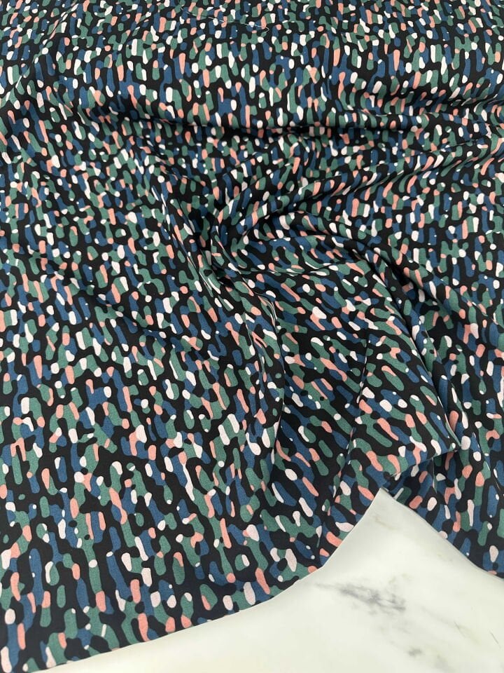 Desenli İpek Viskon Elbise Etek Gömlek Şalvar