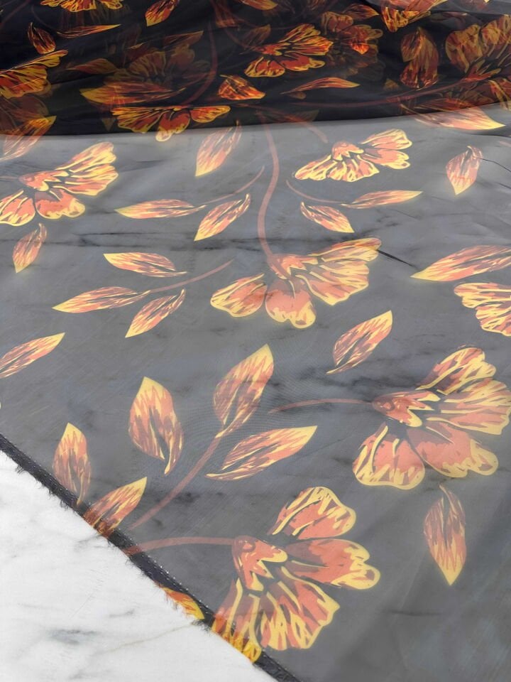 Desenli Organize Elbise Etek Gömlek