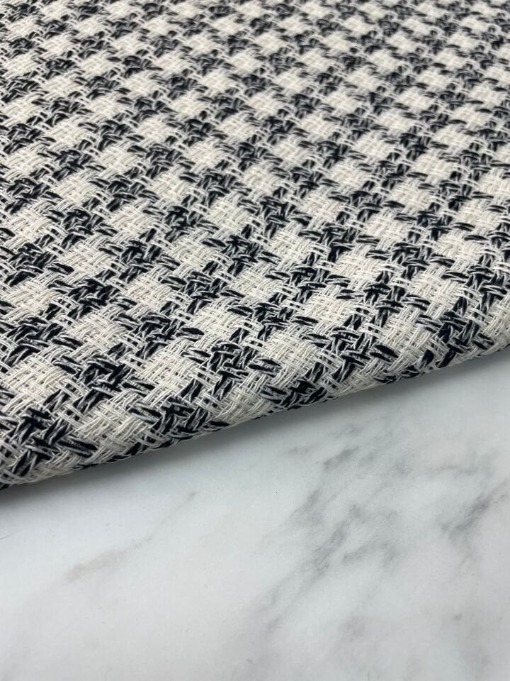 Beyaz Şanel Elbiselik Kumaş