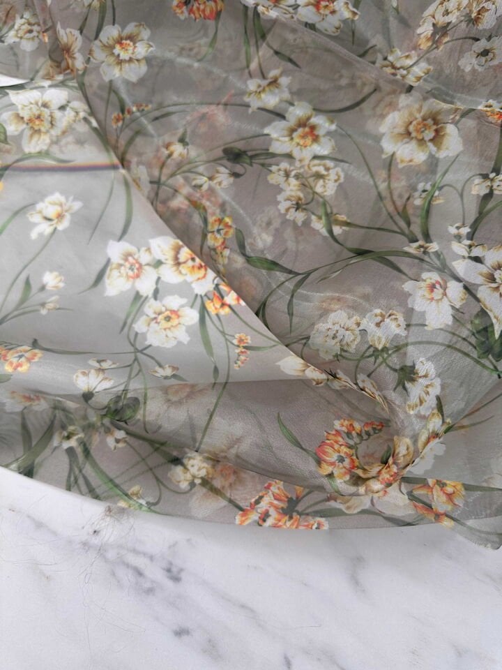 Desenli Organize Elbise Gömlek Etek