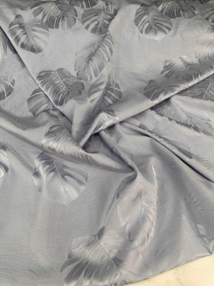 Gri İpek Toskana Javenes Elbise Etek Şalvar Ceket Abaya