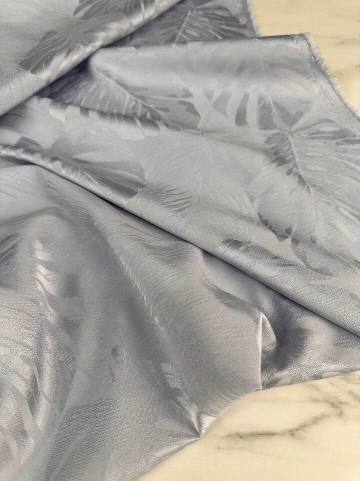 Gri İpek Toskana Javenes Elbise Etek Şalvar Ceket Abaya