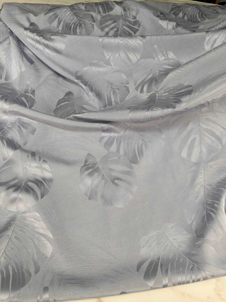 Gri İpek Toskana Javenes Elbise Etek Şalvar Ceket Abaya