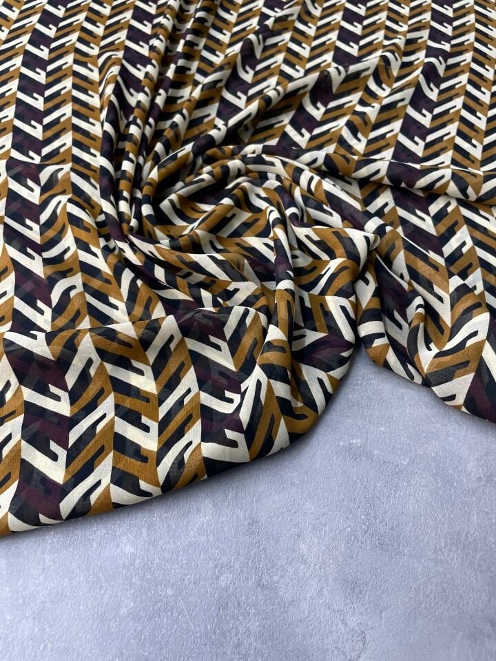 Cinque Desen Elbiselik Şifon Kumaş