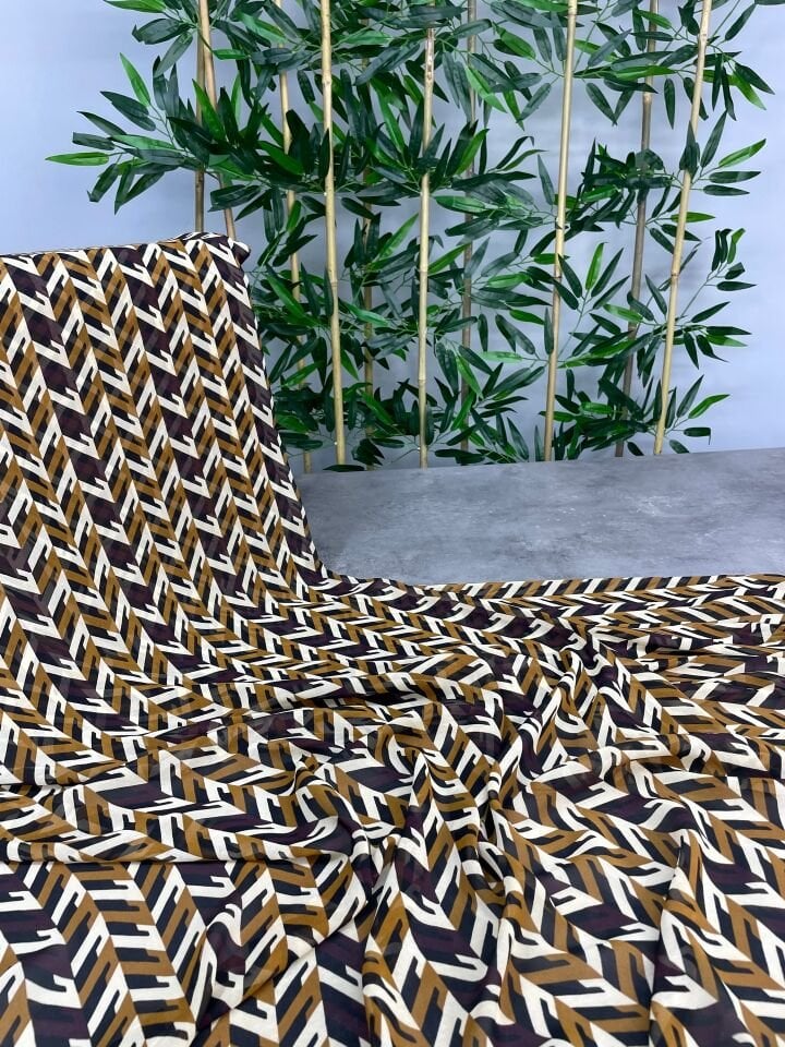 Cinque Desen Elbiselik Şifon Kumaş