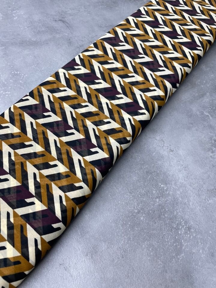 Cinque Desen Elbiselik Şifon Kumaş