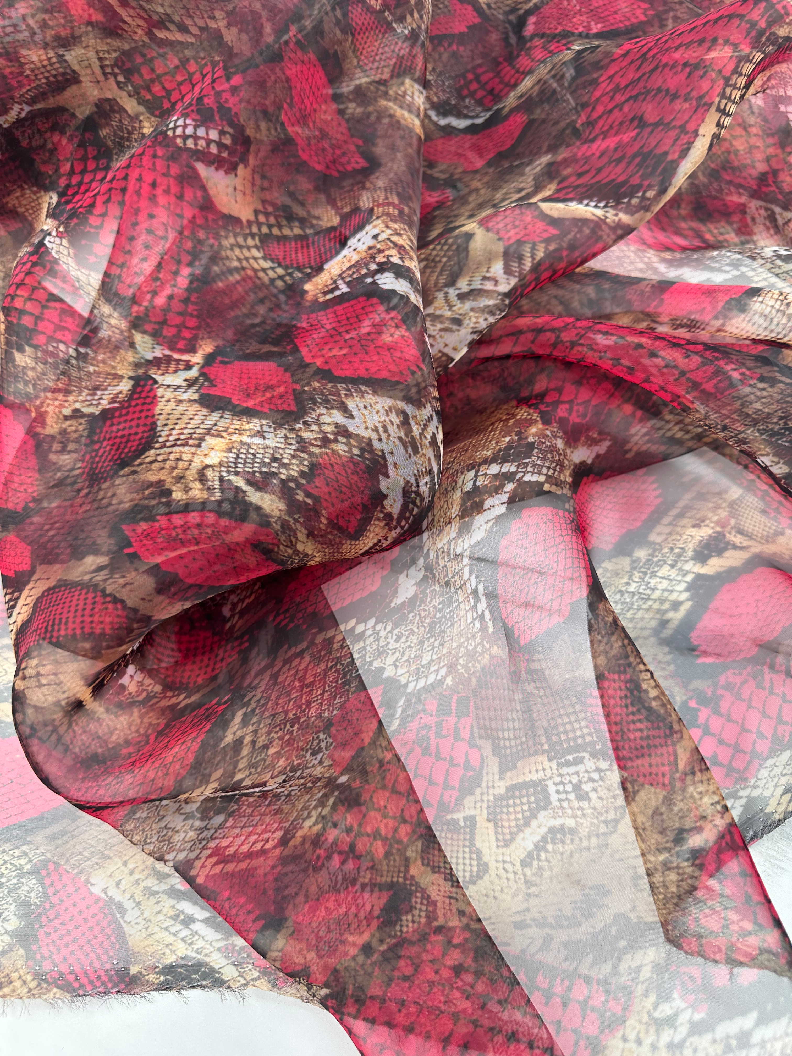 Desenli Organize Elbise Gömlek Etek