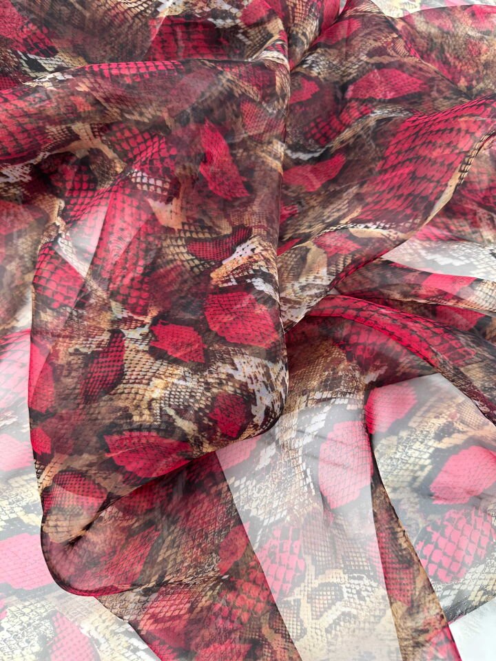 Desenli Organize Elbise Gömlek Etek