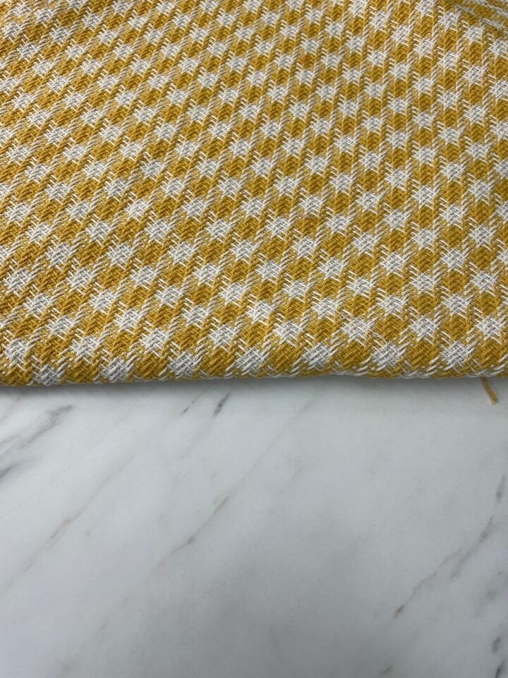 Sarı Beyaz Şanel Elbiselik Kumaş