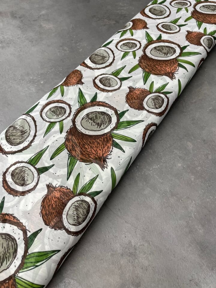 Hindistan Cevizi Desen Elbiselik Şifon Kumaş