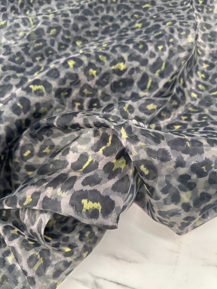 Leopar Desen Organise Elbise Gömlek Etek