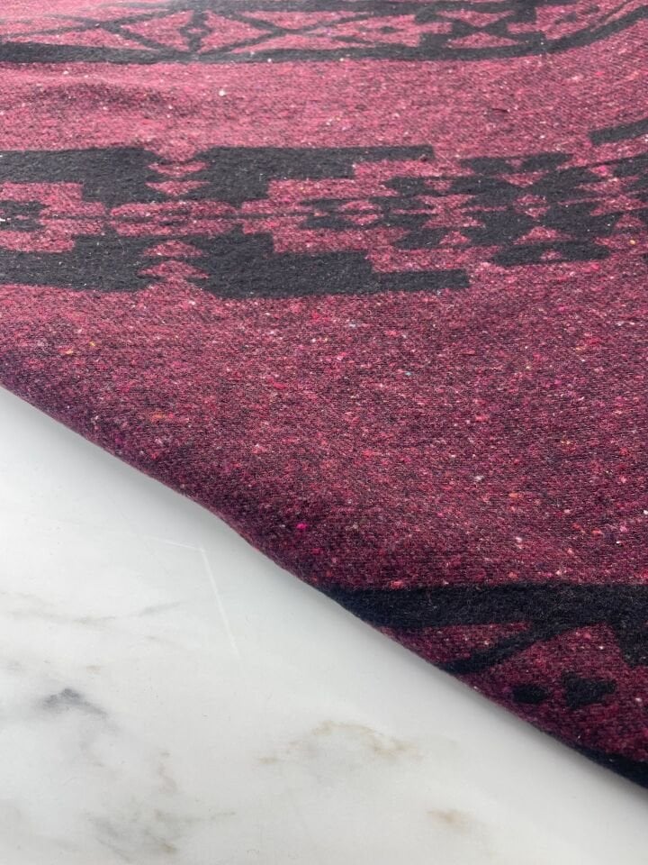 Bordo Otantik Şanel Elbiselik Kumaş