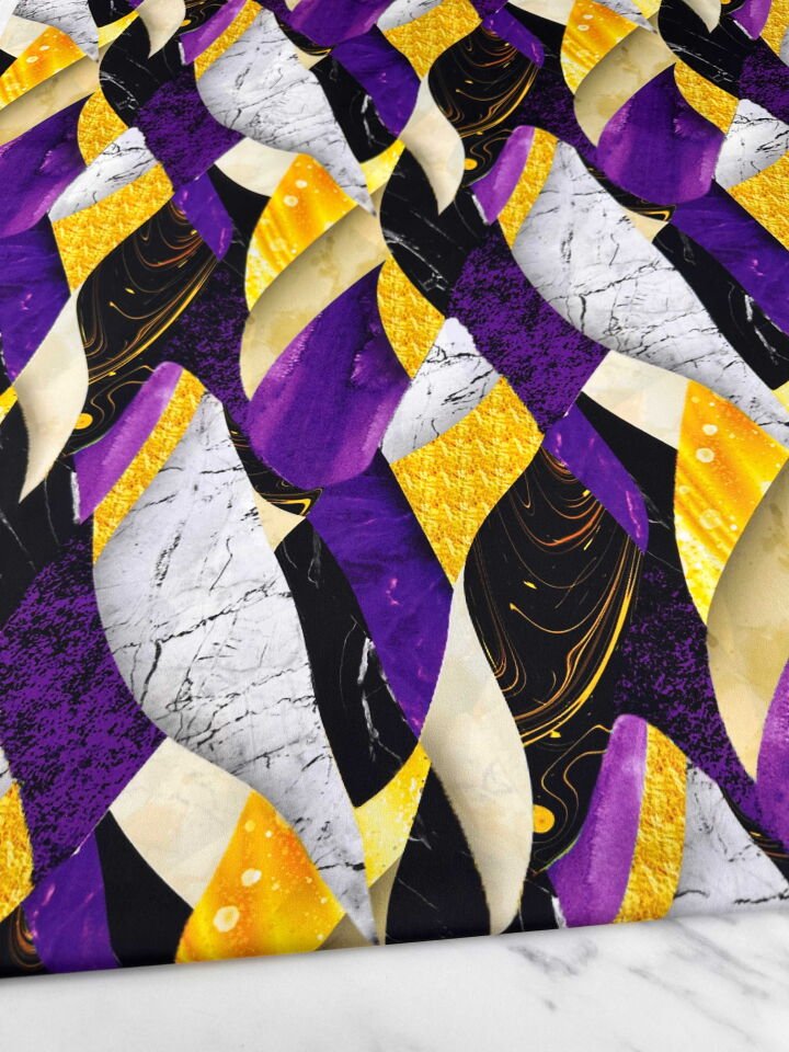 Desenli Krep Kumaş Elbise Etek Gömlek Şalvar