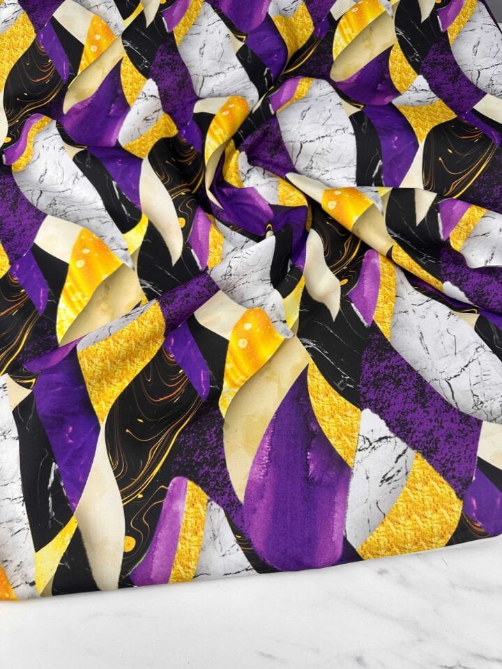 Desenli Krep Kumaş Elbise Etek Gömlek Şalvar