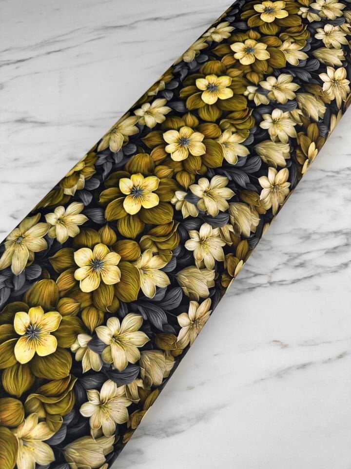 Desenli Krep Kumaş Elbise Etek Gömlek Elbise Şalvar