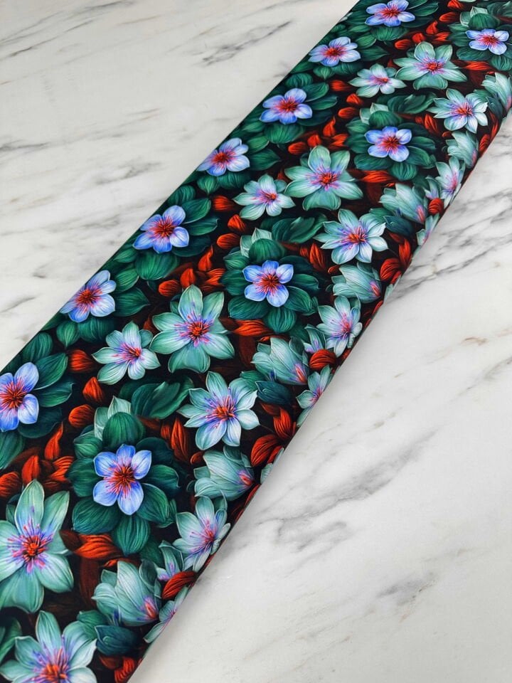 Desenli Krep Kumaş Elbise Etek Gömlek Elbise Şalvar