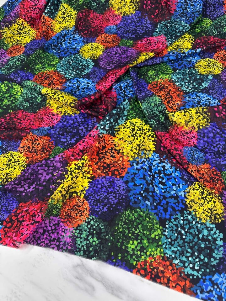 Desenli Krep Kumaş Elbise Etek Gömlek Elbise Şalvar