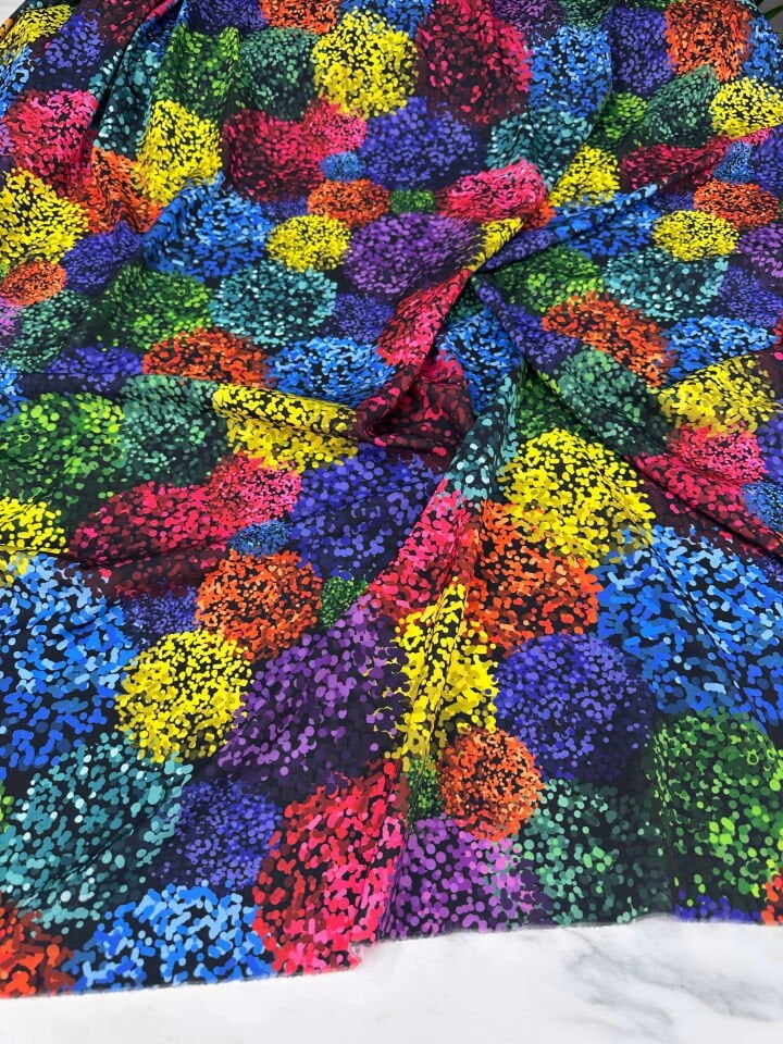 Desenli Krep Kumaş Elbise Etek Gömlek Elbise Şalvar