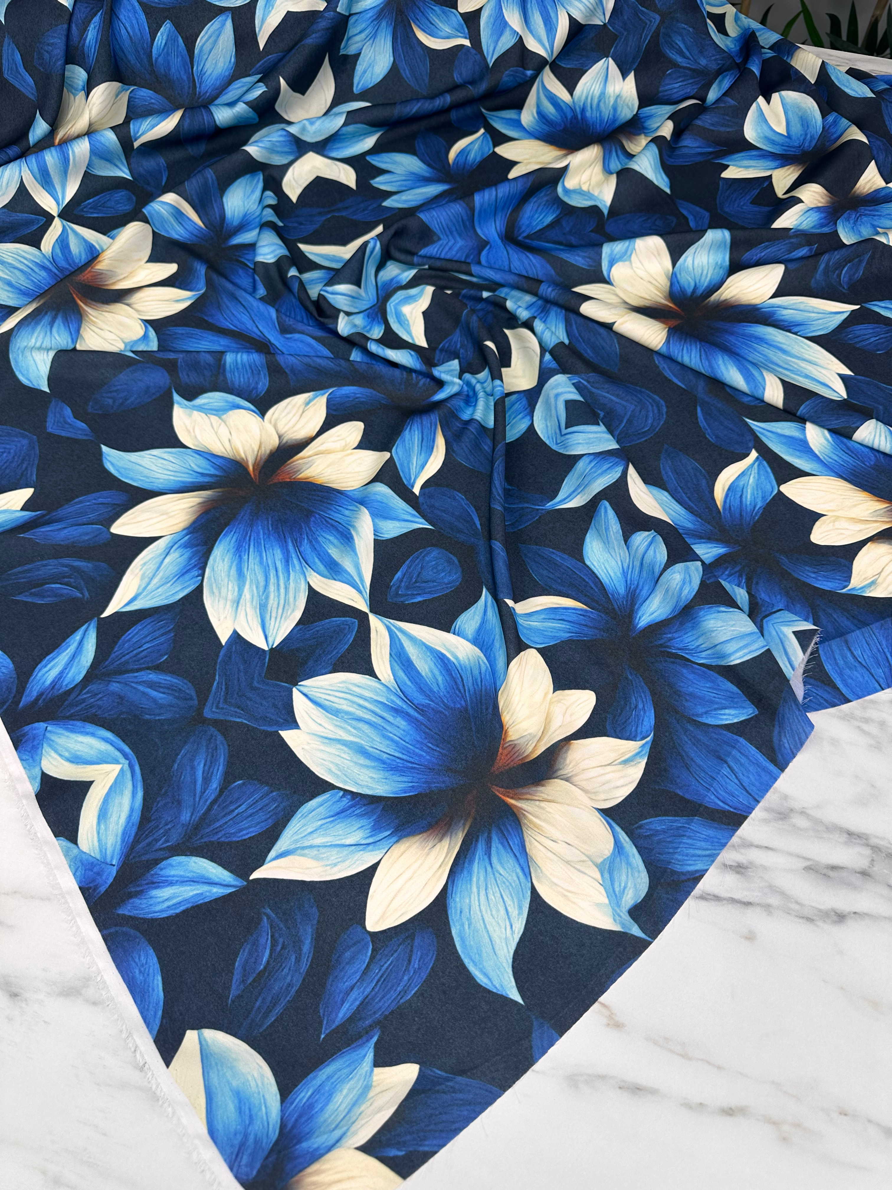 Desenli Krep Kumaş Elbise Etek Gömlek Şalvar