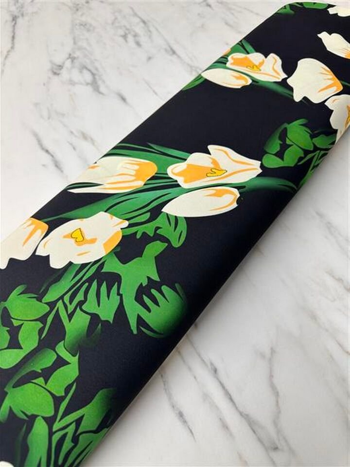 Lale Desen Elbiselik Gömleklik Krep Kumaş