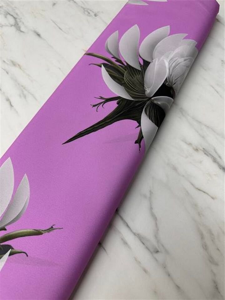 Lotus Desen Elbiselik Gömleklik Krep Kumaş