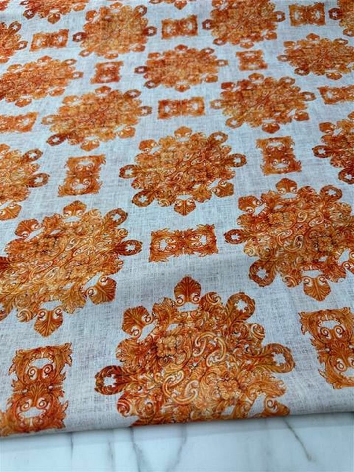 rona Desen Elbiselik Gömleklik Krep Kumaş