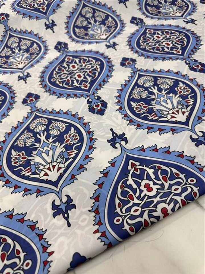 İkat Desen Elbiselik Gömleklik Krep Kumaş