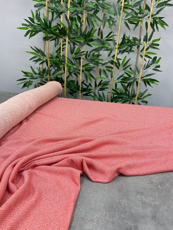 Pembe Elbiselik Triko Kumaş