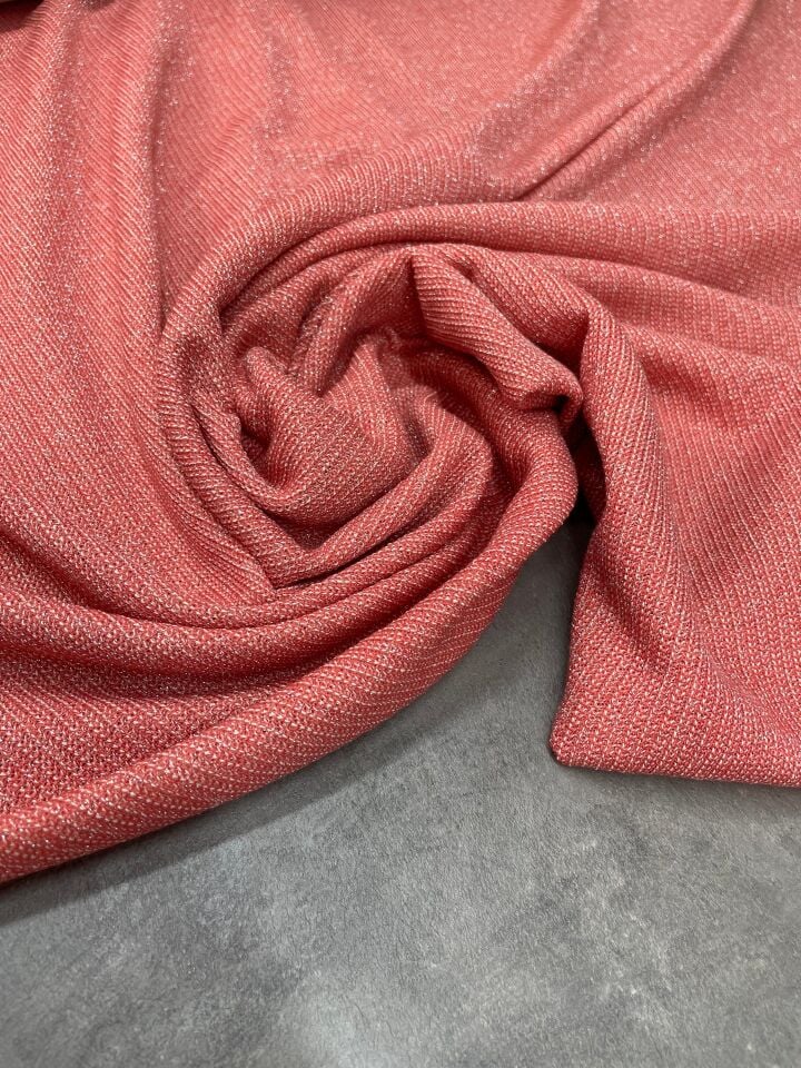 Pembe Elbiselik Triko Kumaş