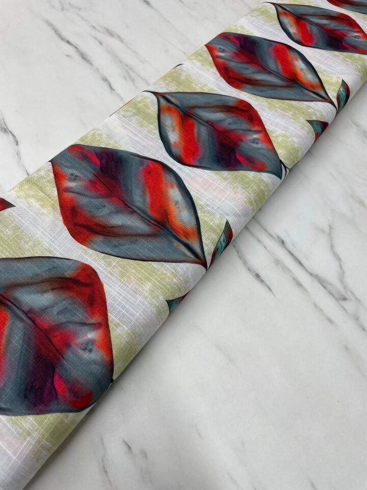 Liva Desen Elbiselik Pantolonluk Keten Kumaş