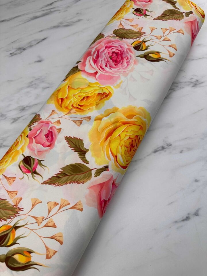 Desenli Krep Elbise Etek Gömlek Şalvar