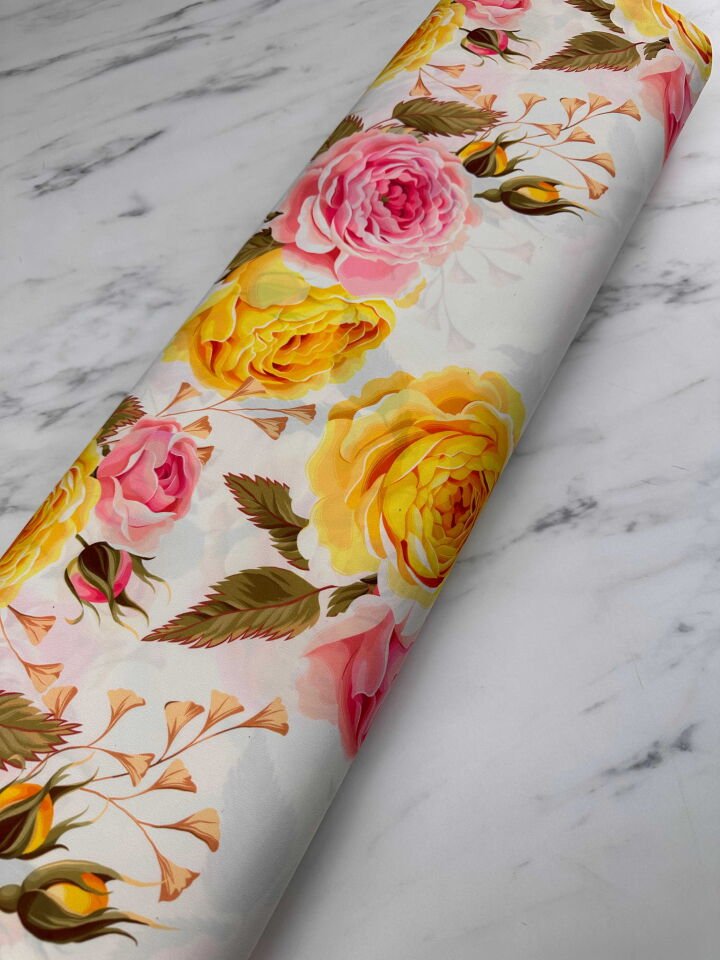 Desenli Krep Elbise Etek Gömlek Şalvar