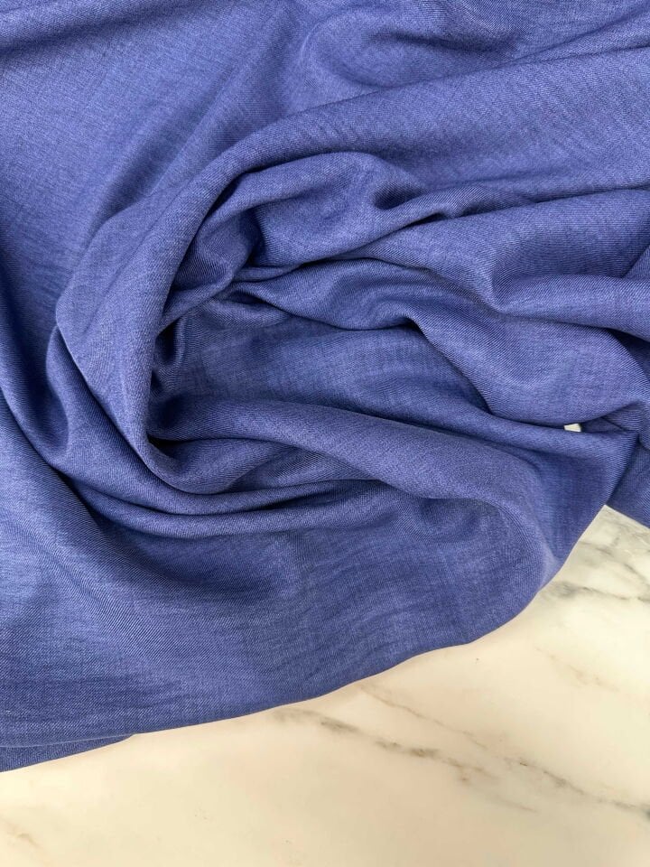 İndigo Mavi Sofya Keten Elbise Etek Pantolon Ferace Abaya