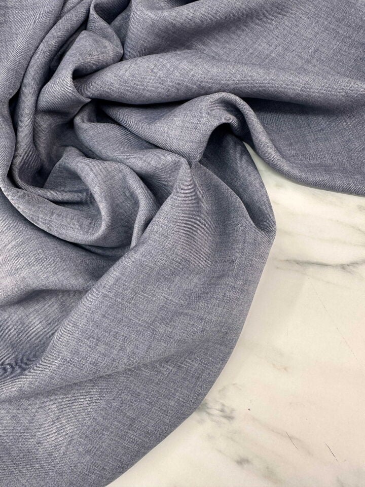Gri Sofya Keten Elbise Etek Pantolon Abaya
