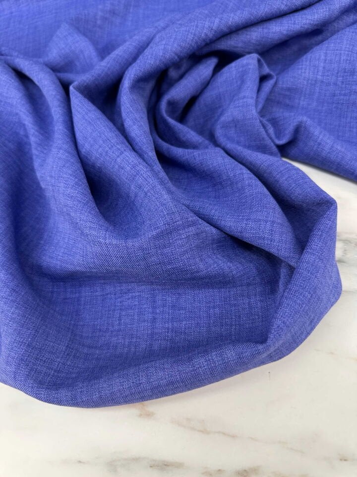 Saks Mavi Sofya Keten Elbise Etek Pantolon Abaya